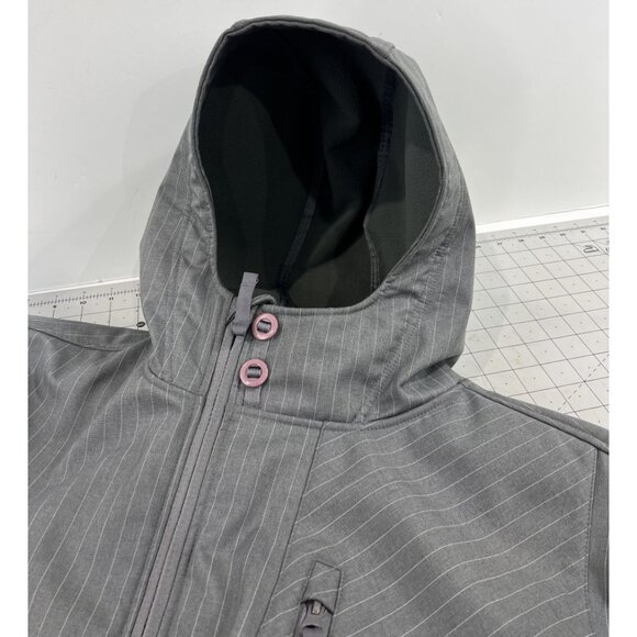 686 Men’s Sz. L Waterproof Hooded Snowboard Jacket Gray Pinstripe - Picture 11 of 11